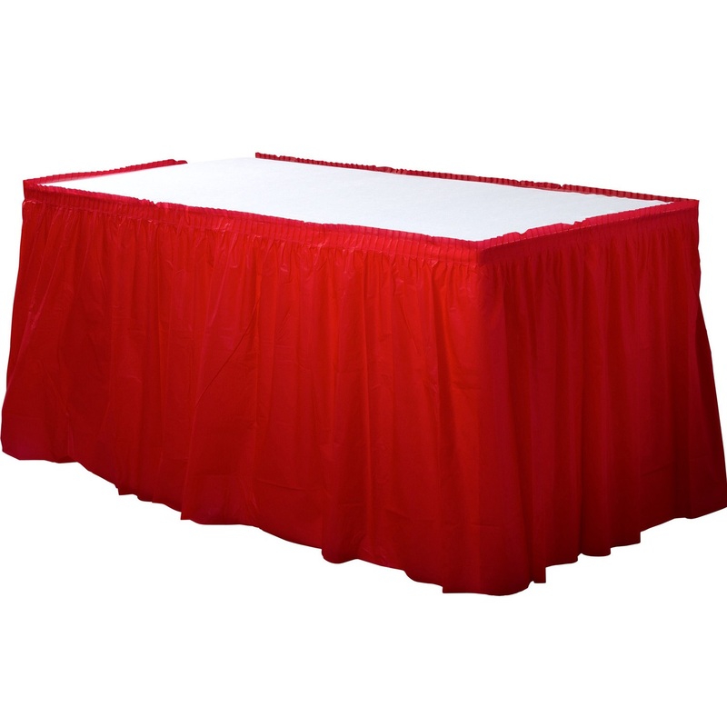 Table border Mila red 4.26mx 73cm