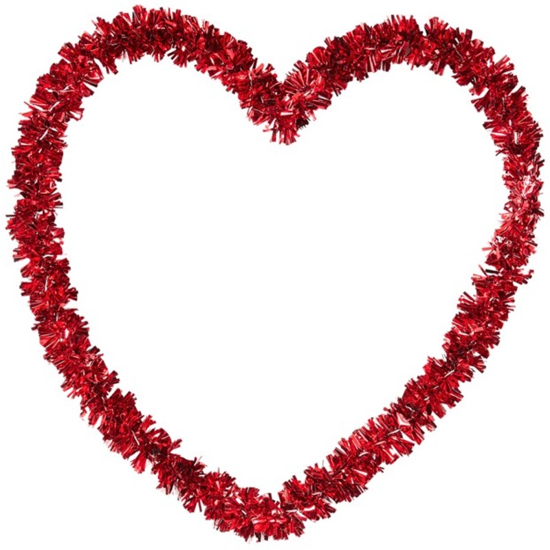 Tinsel heart decoration love nest 27cm