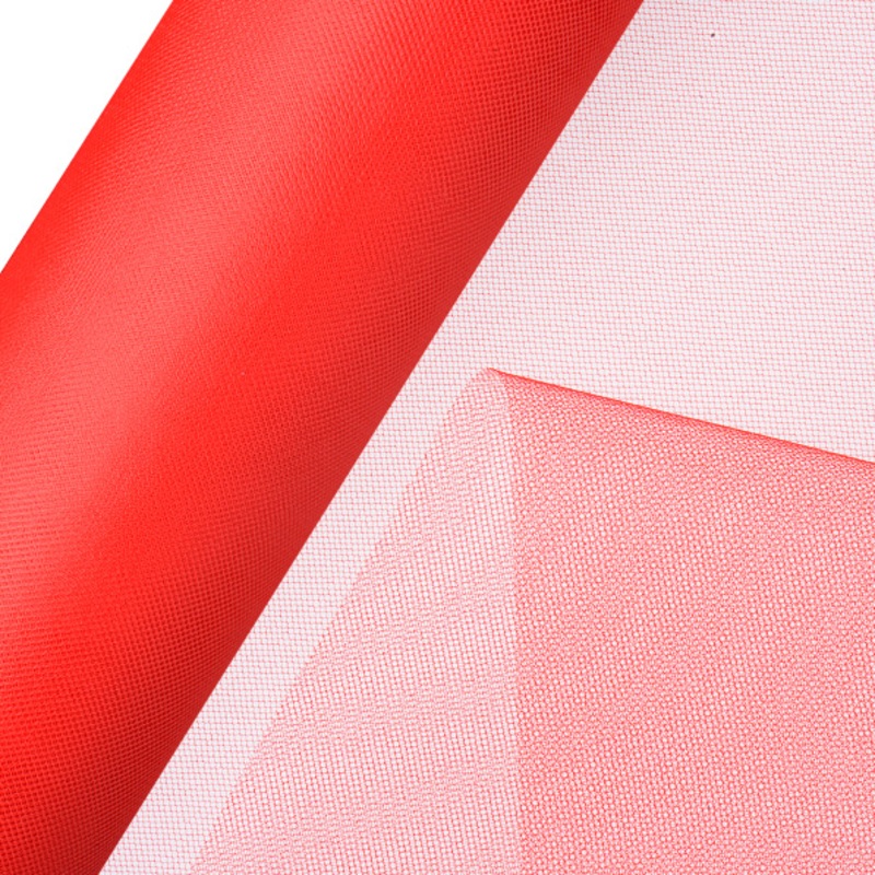 Tulle fabric roll red 25m x 30cm