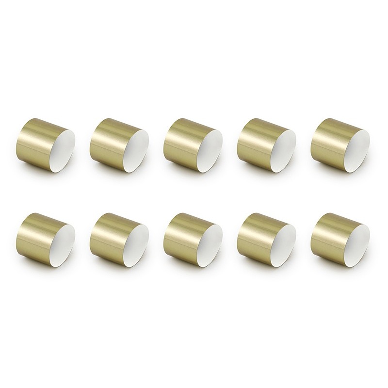 10 paper napkin rings matt gold DIY