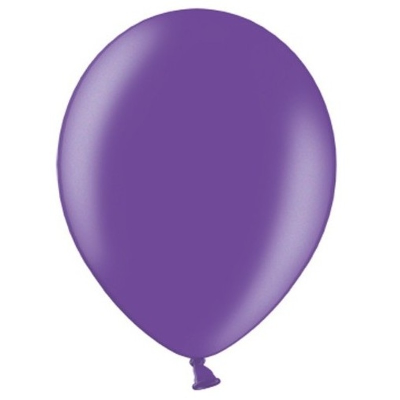 10 party star metallic balloons purple 30cm