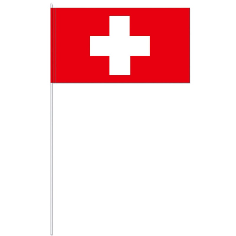 10 Switzerland paper flags 39cm