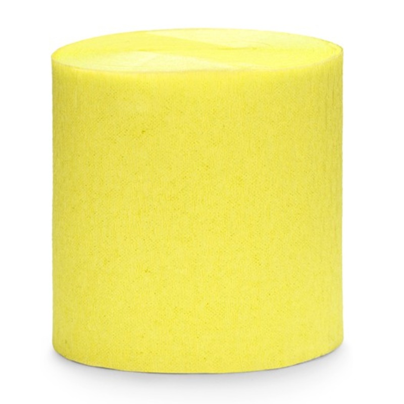 10m yellow crepe paper, 4 parts