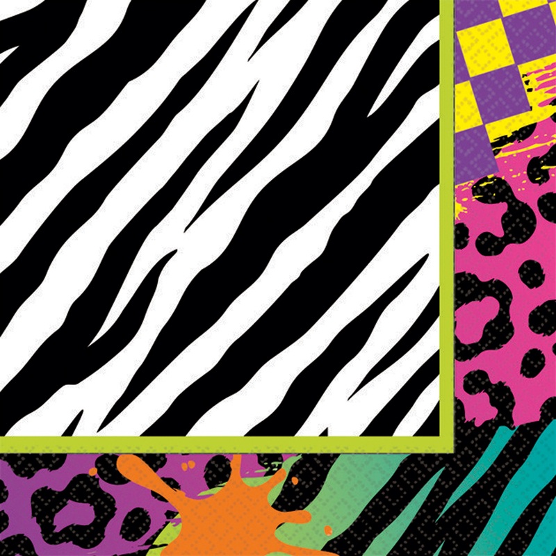 16 Napkin Be Colorful 80s