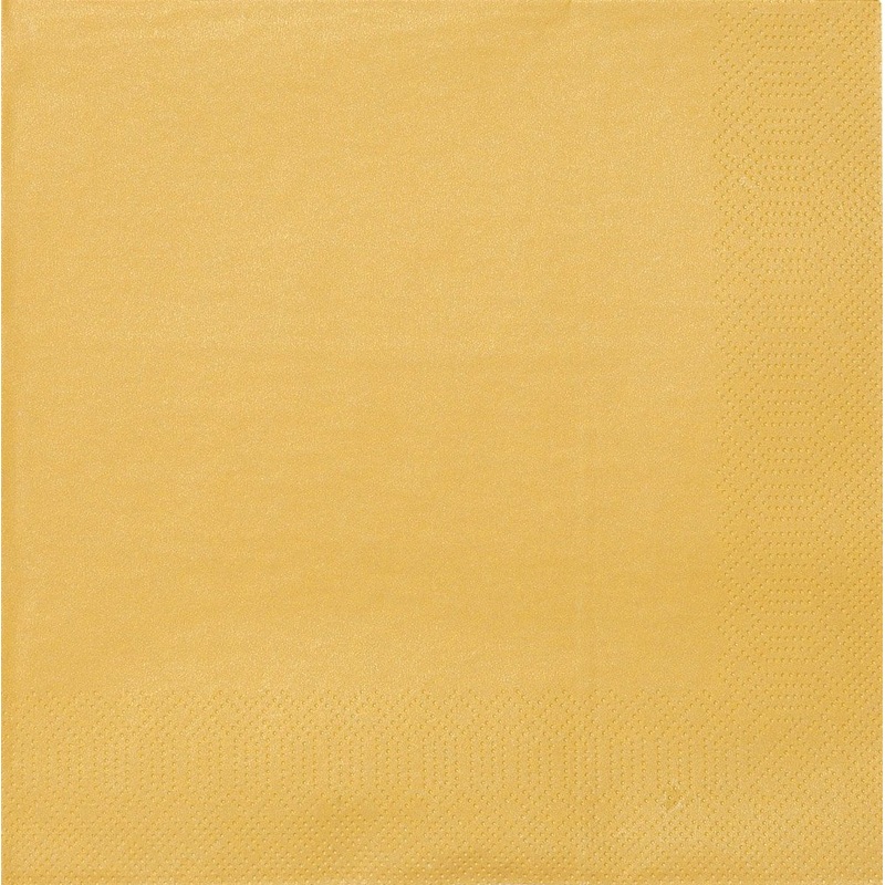 20 gold luxury napkins 33cm
