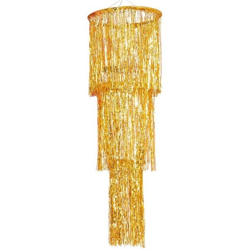 3-Tier Chandelier Gold 40cm x 1.3m