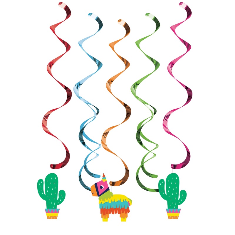 5 Rainbow Fiesta spiral hangers