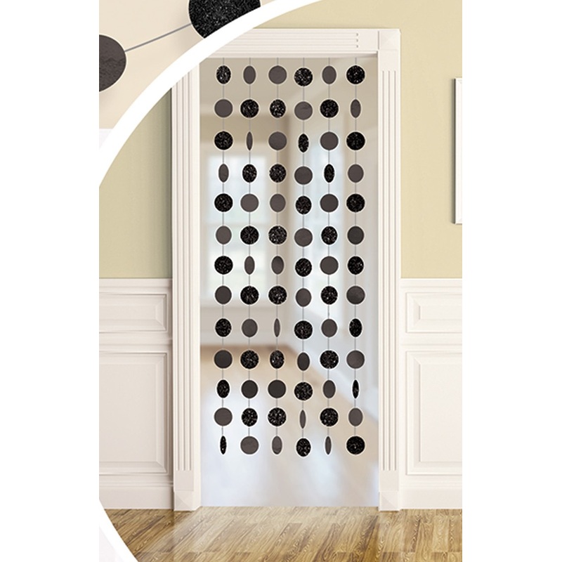 6 Sparkling black-gray decorative hangers