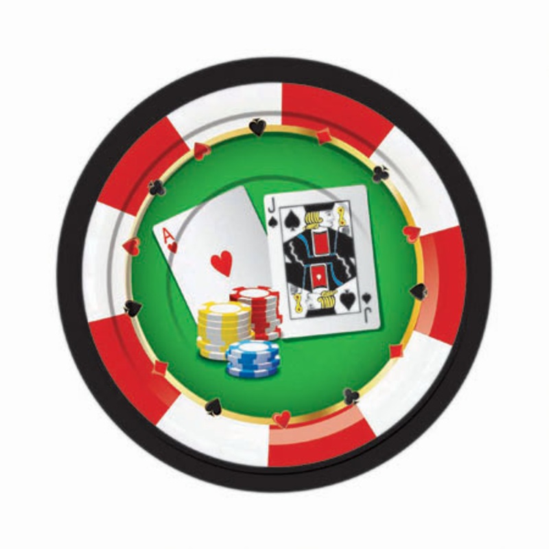 8 Casino Club plates 17cm
