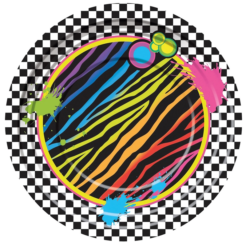 8 Colorful Wildlife paper plates
