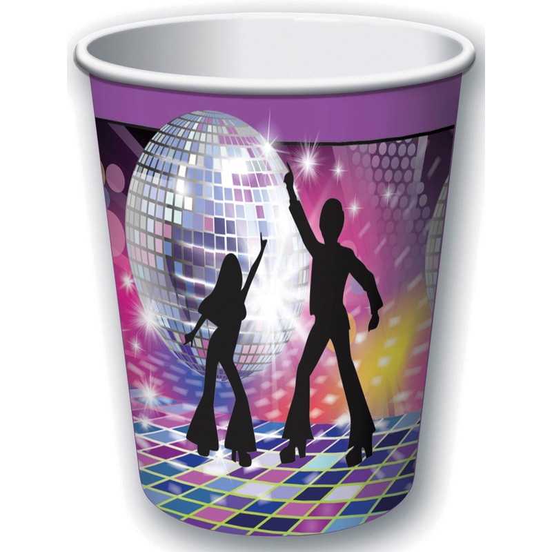 8 Disco Dancefloor paper cups
