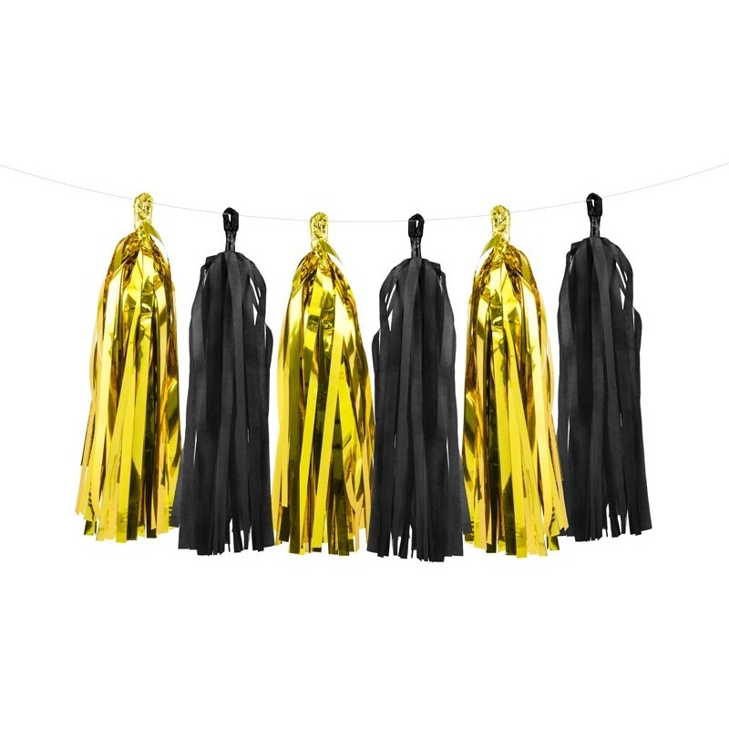 B&W Celebration Tassel Garland