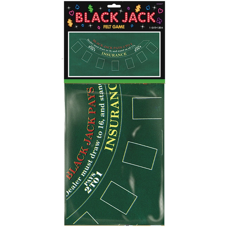 Black Jack playing field tablecloth Casino Royal 94x182cm
