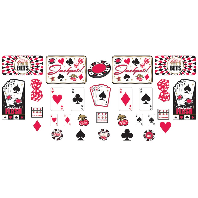 Classic casino poker wall decoration