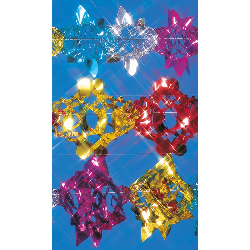 Colorful glitter foil garlands 3-part
