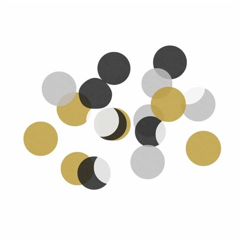 Gold-black metallic mix paoier confetti 10g