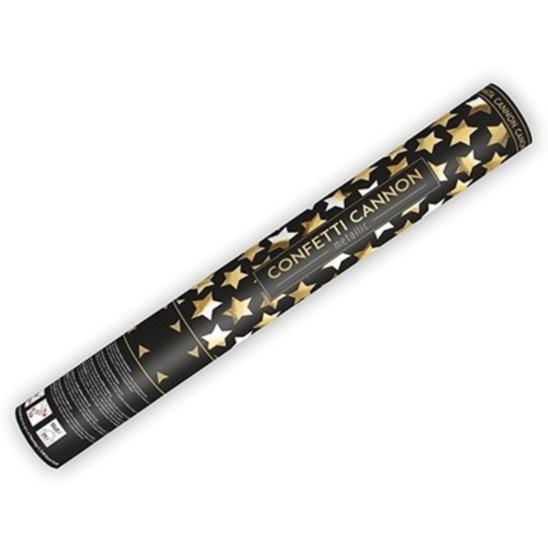 Gold Stars Confetti Cannon 40cm
