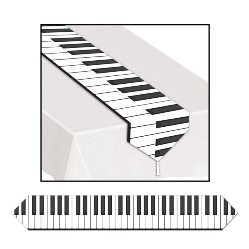 Piano key table runner 180cm