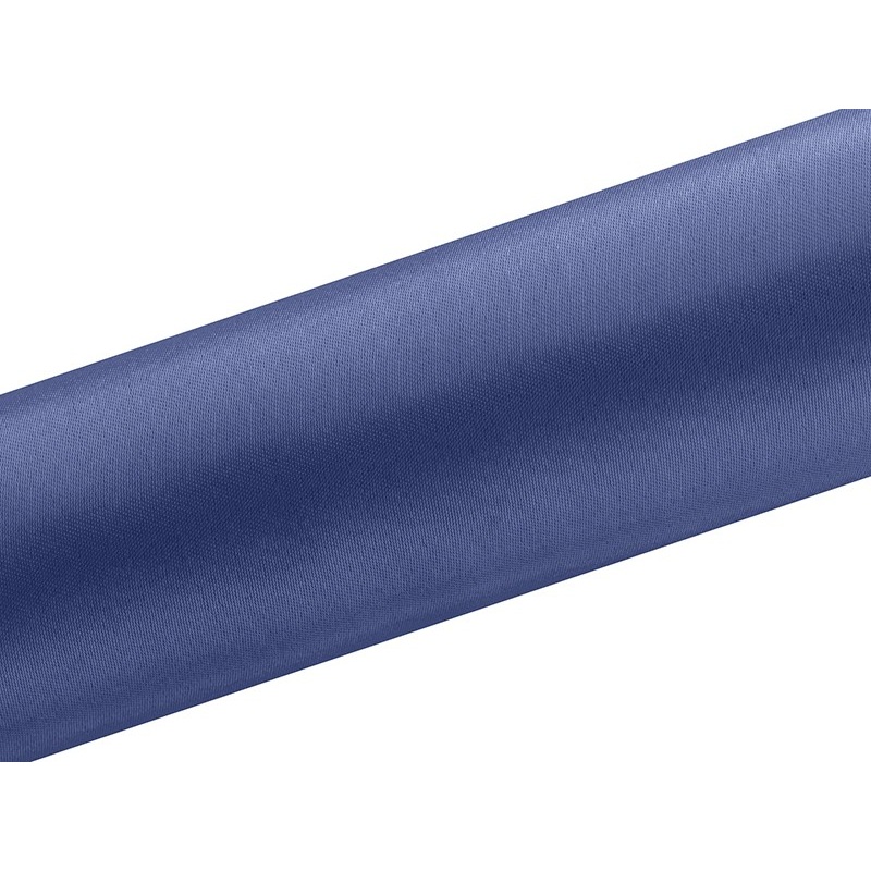 Satin fabric Eloise dark blue 9m x 16cm