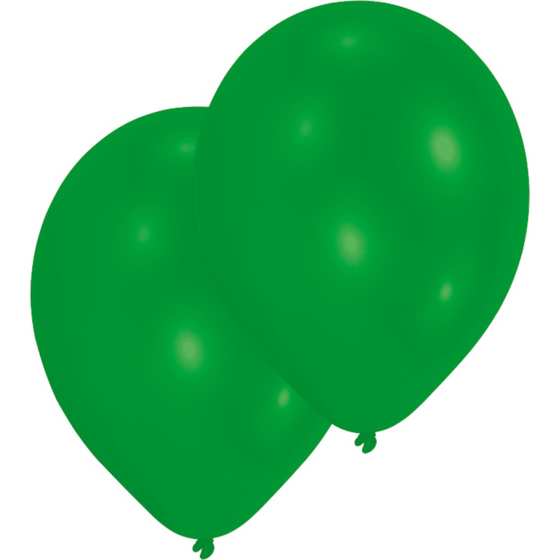 Set of 50 green balloons 25 cm