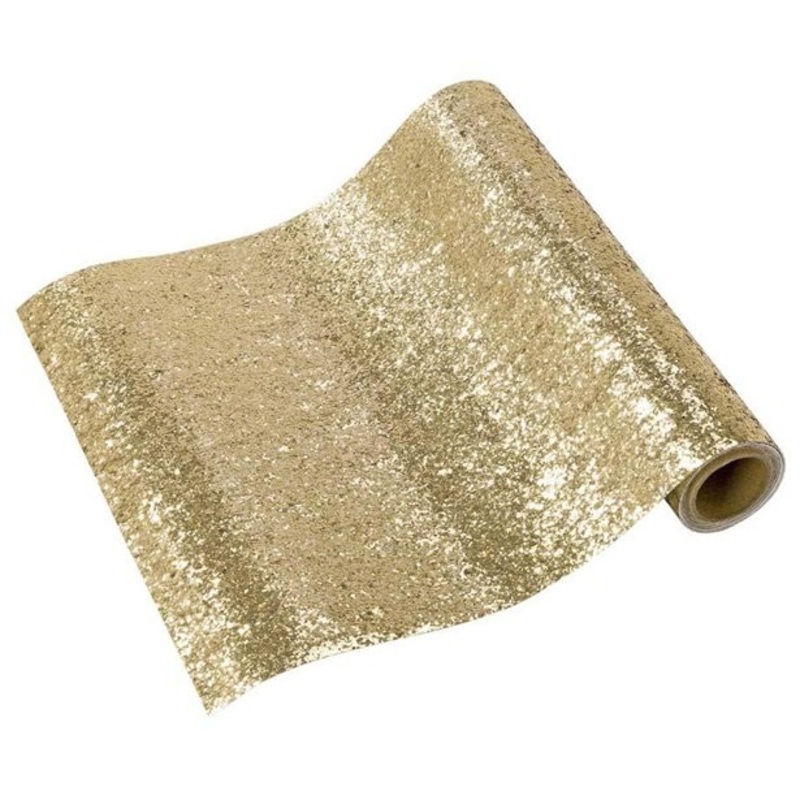 Table runner gold glittering 1.8mx 30cm