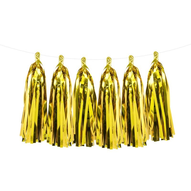 Tassel Garland Gold Metallic 1.5m x 30cm