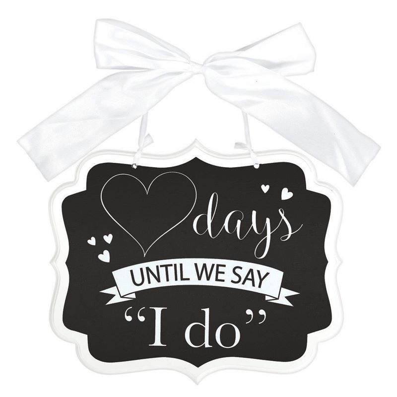 Wedding countdown chalkboard sign