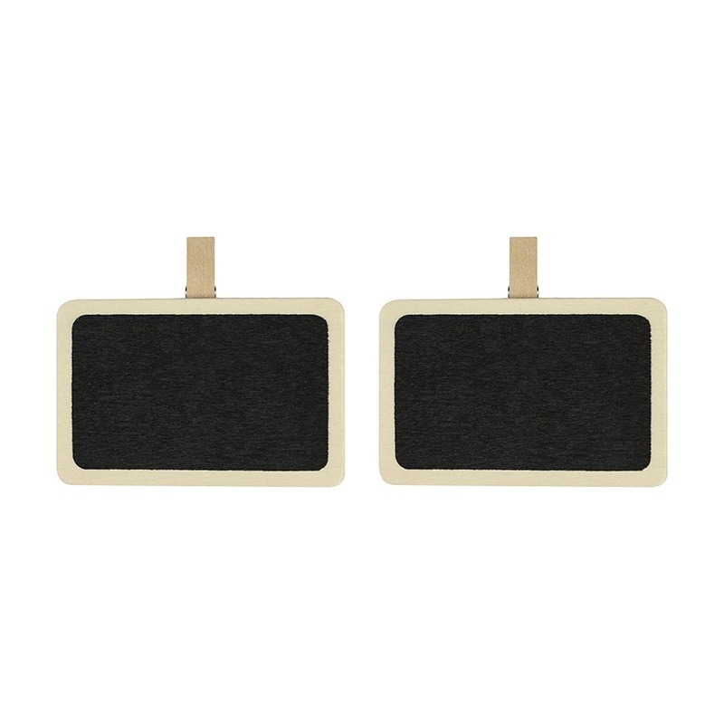 2 small boards on wooden clamps 7 x 4.6cm