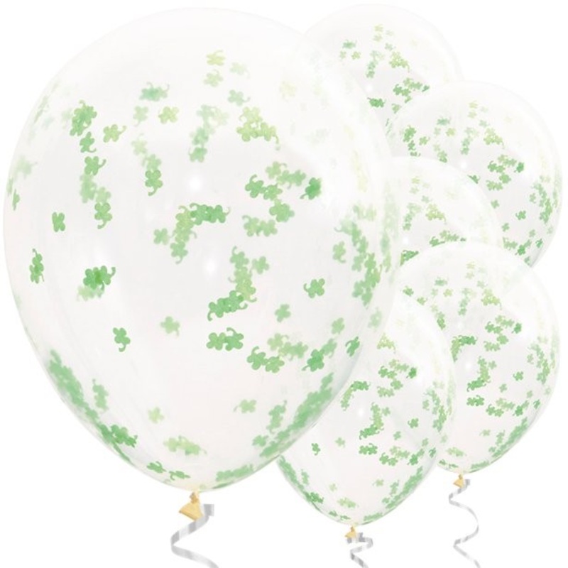 5 Happy St Patricks Day balloons 40cm