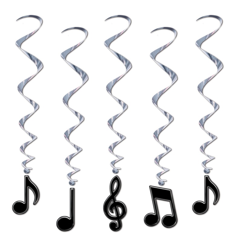 5 music symbols hanging decoration