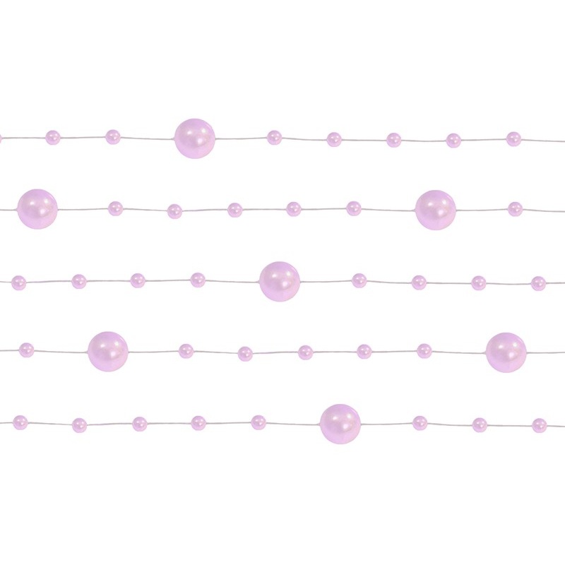 5 pearl garlands Sissi pink 1.3m
