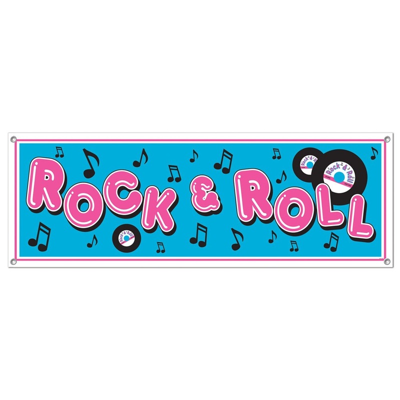 50s rock and roll banner 150 x 53cm