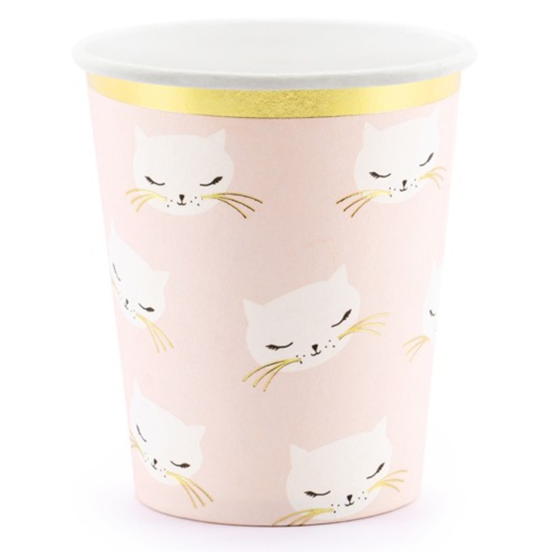 6 cat Kiki paper cups 200ml