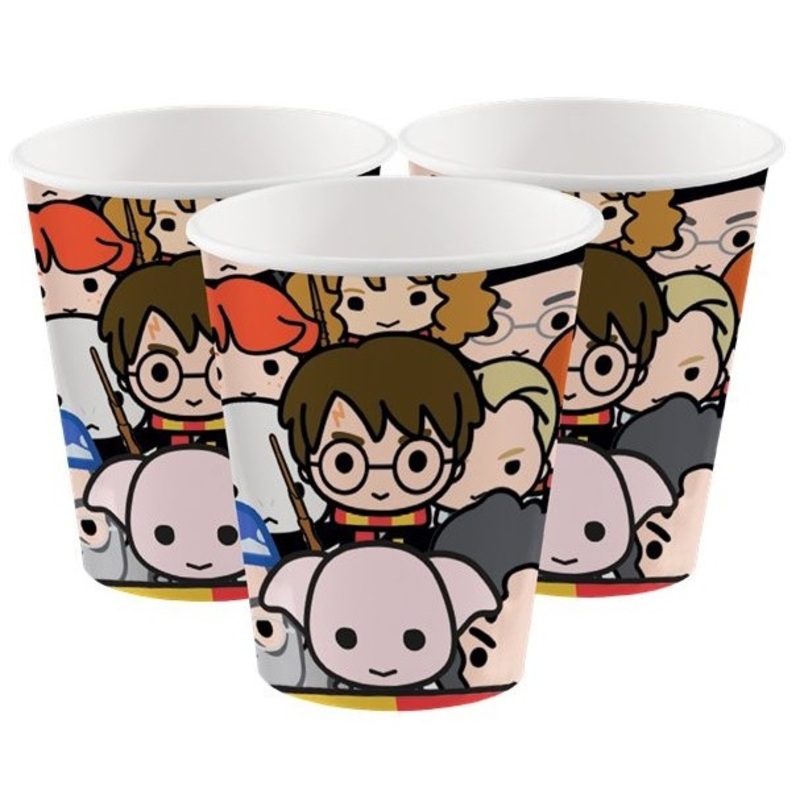 8 Harry Potter cartoon paper cups 250ml