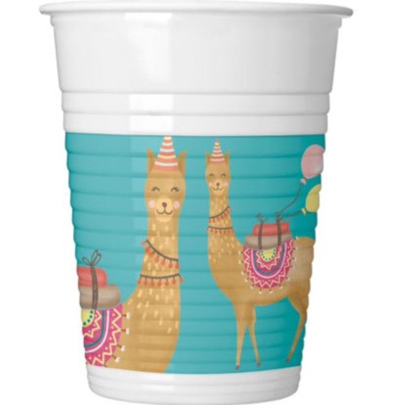 8 Llama Fiesta cups 200ml
