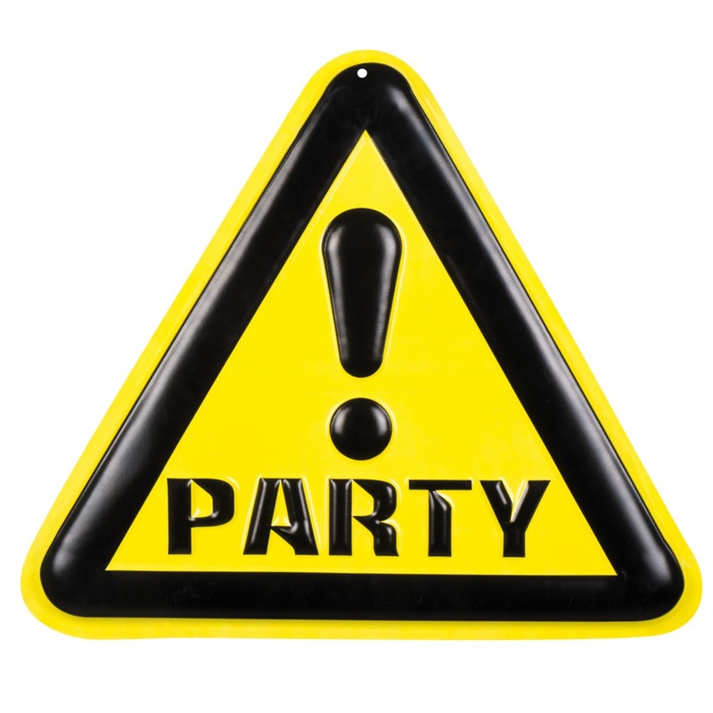 Decoration sign Party Zone yellow