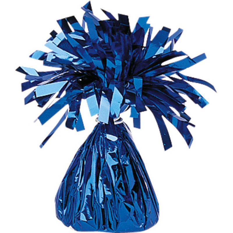 Fringed cone balloon weight in blue