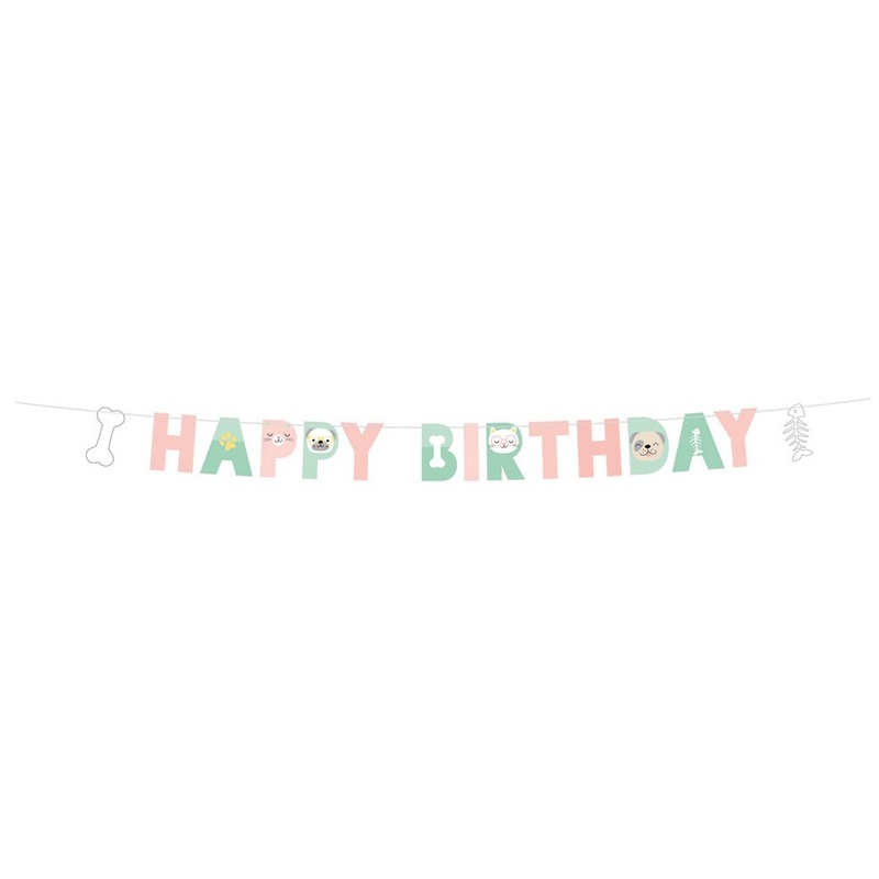 Happy Animals birthday garland 180cm