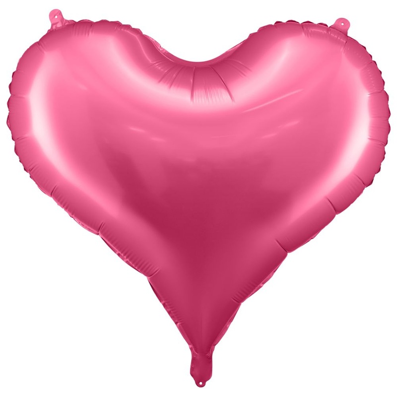 Heart foil balloon pink 75 x 64.5cm