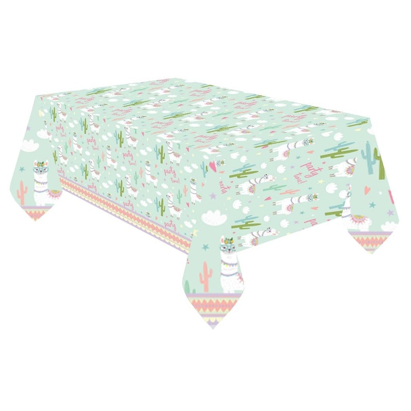 Llama party tablecloth 1.8 x 1.2m