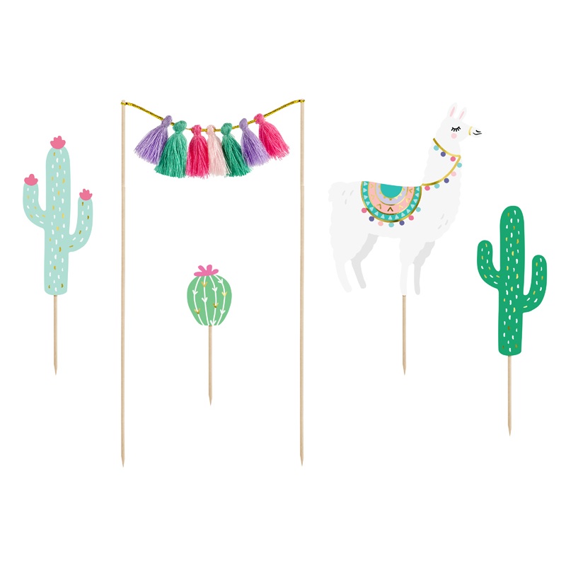 No Drama Lama cake decoration 5 pieces