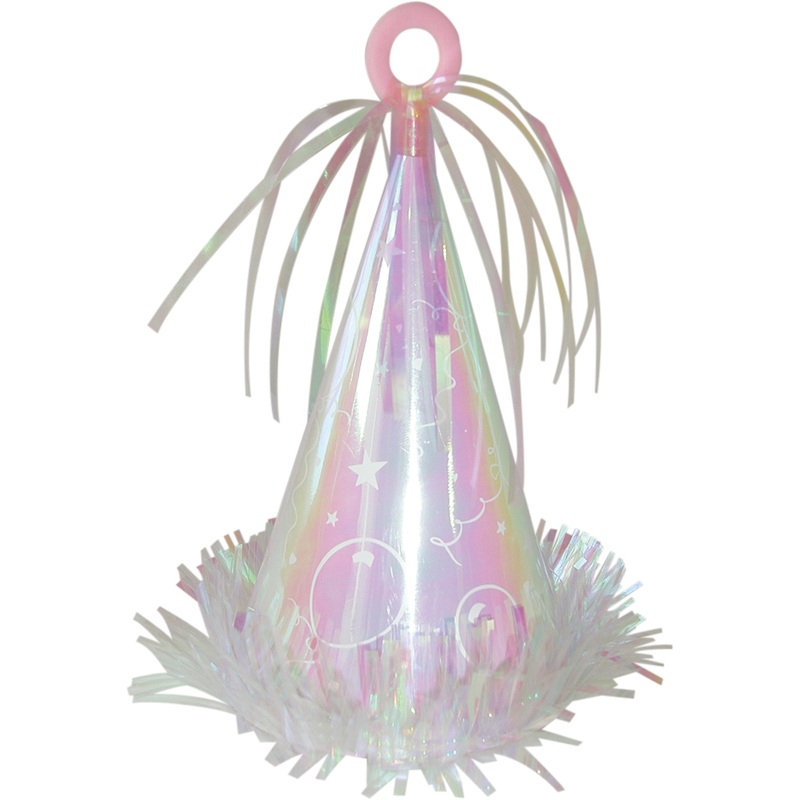 Party hat balloon weight pink