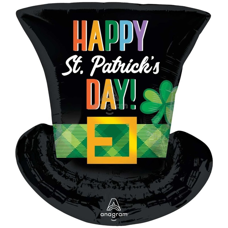 St. Patrick's Day hat foil balloon 60cm