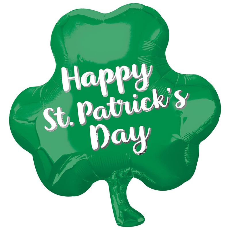 St. Patrick`s shamrock foil balloon