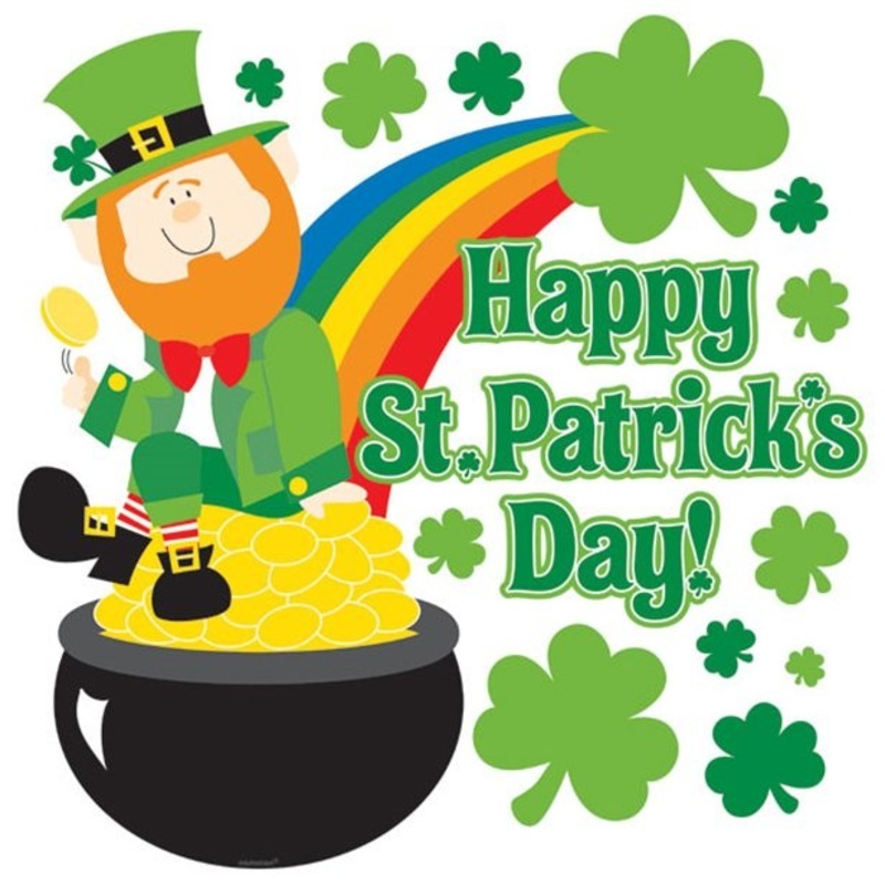 St Patricks Day Leprechaun Cardboard Cutouts 38cm