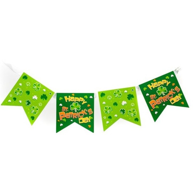 St Patricks Day shamrock pennant chain 4m