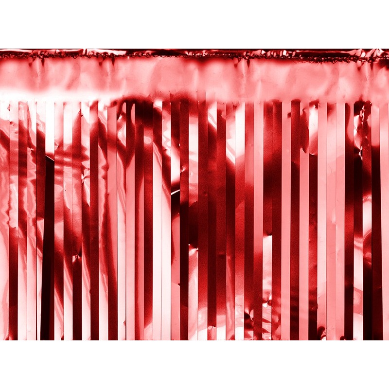 Tinsel curtain red 90 x 250cm