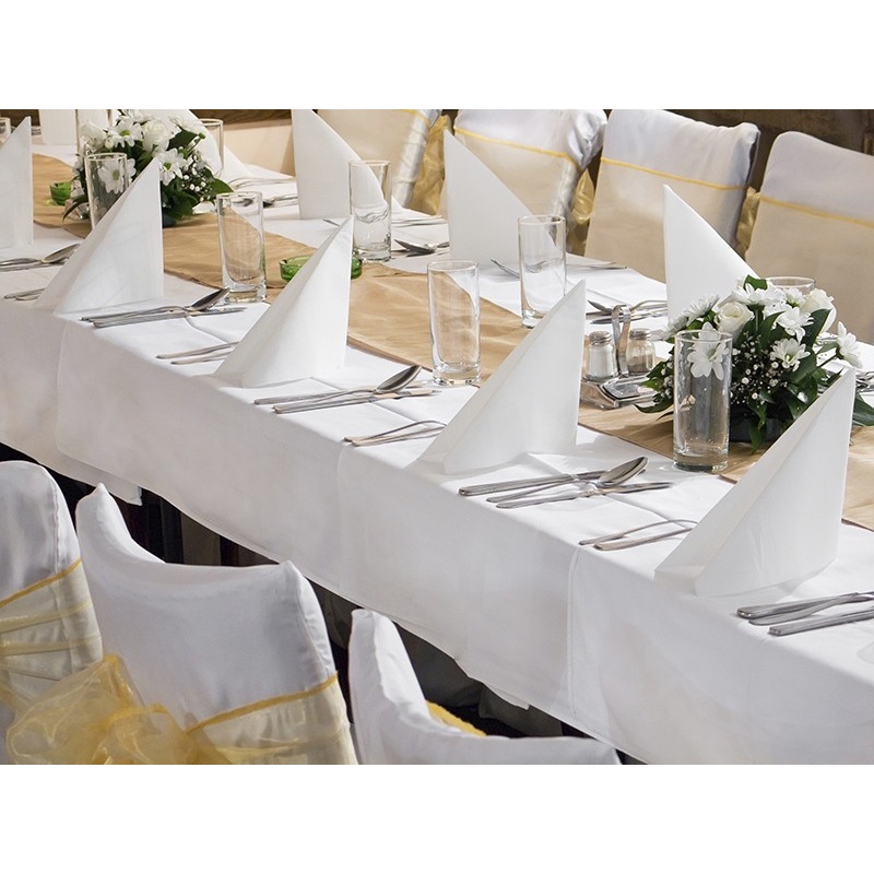 White tablecloth 180x300cm dirt-repellent