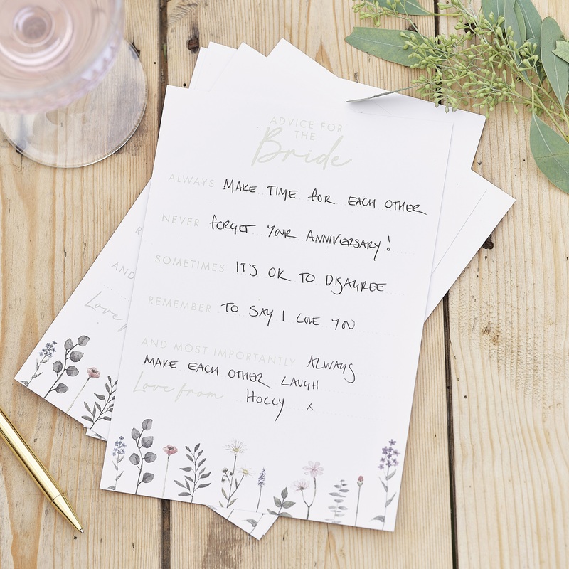 10 Blooming Bride Advice Cards