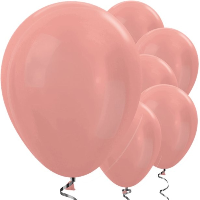10 rose gold metallic balloons Jive 30cm